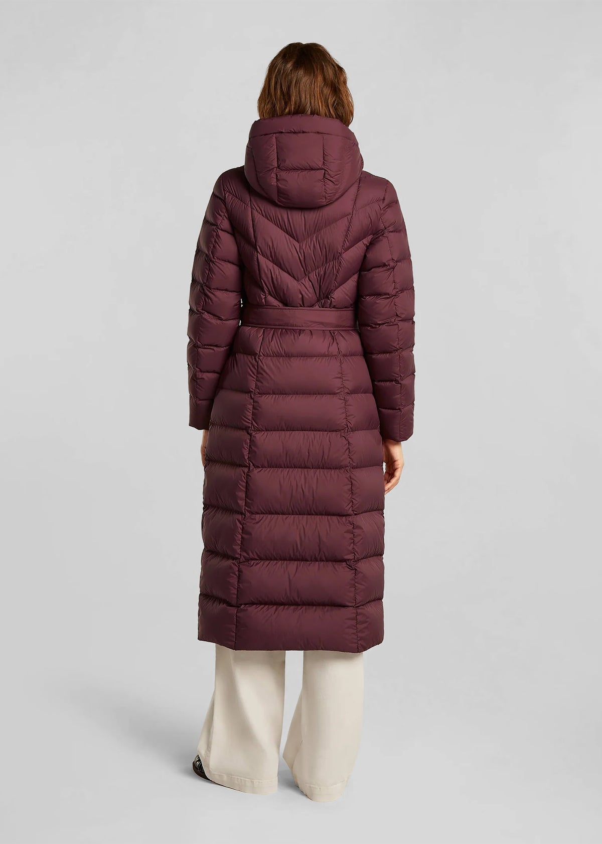 Valentina Burgundy Longline Padded Coat