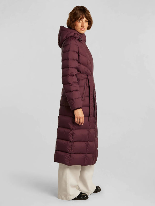 Valentina Burgundy Longline Padded Coat