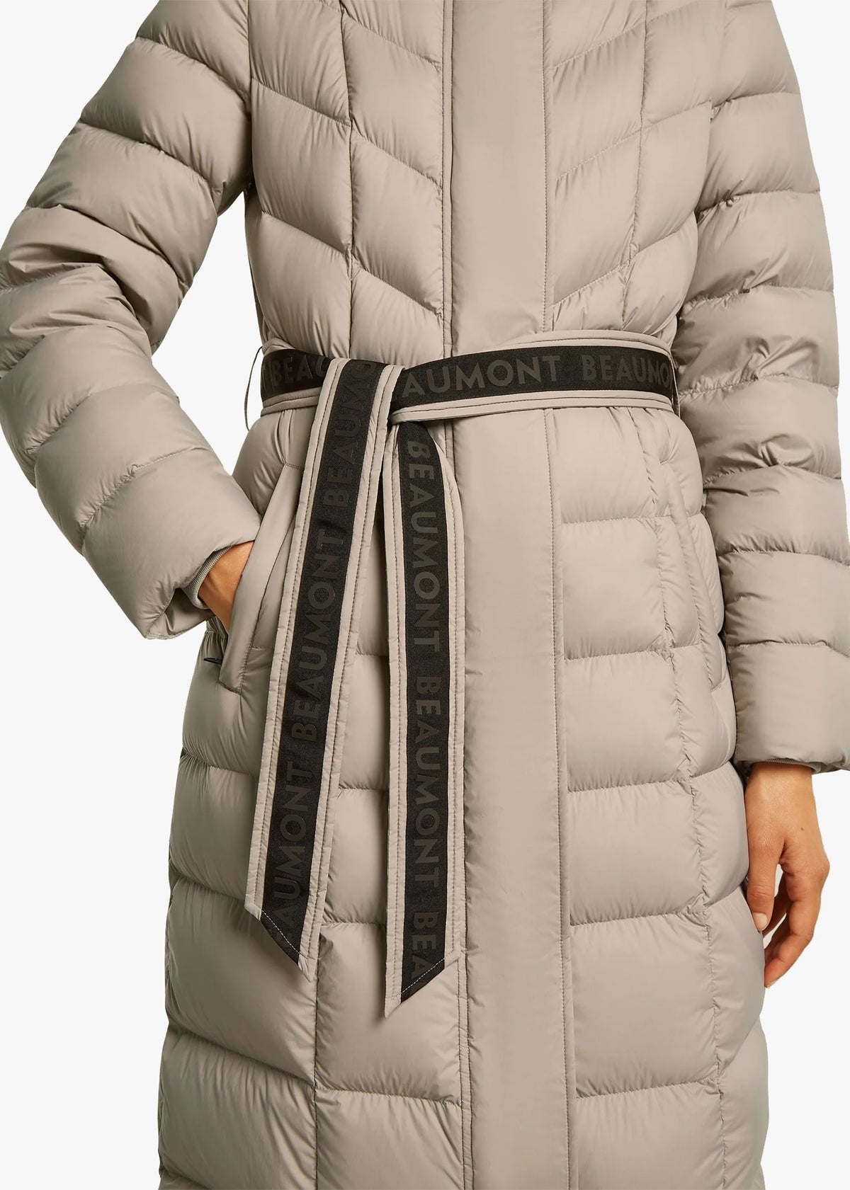 Valentina Chinchilla Longline Padded Coat