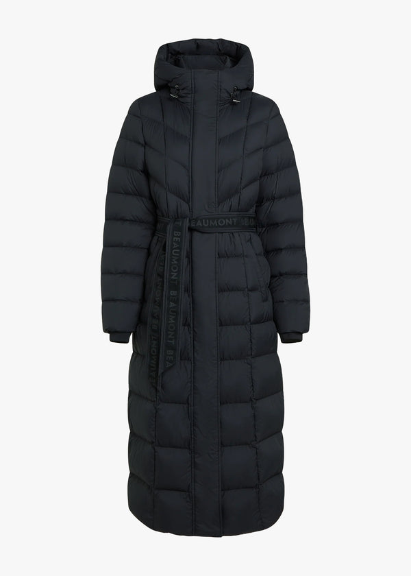 Valentina Black Longline Padded Coat