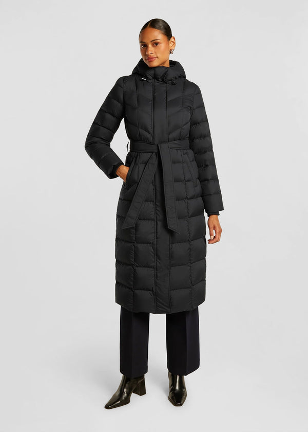 Valentina Black Longline Padded Coat