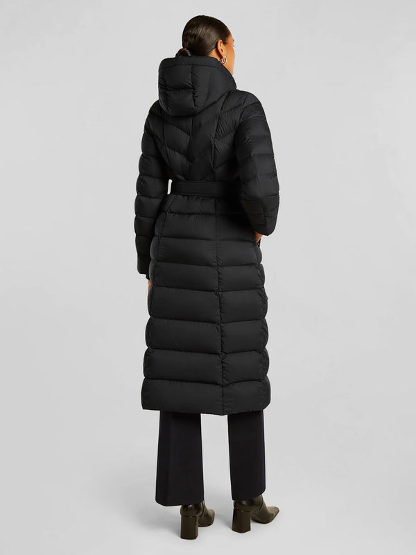 Valentina Black Longline Padded Coat