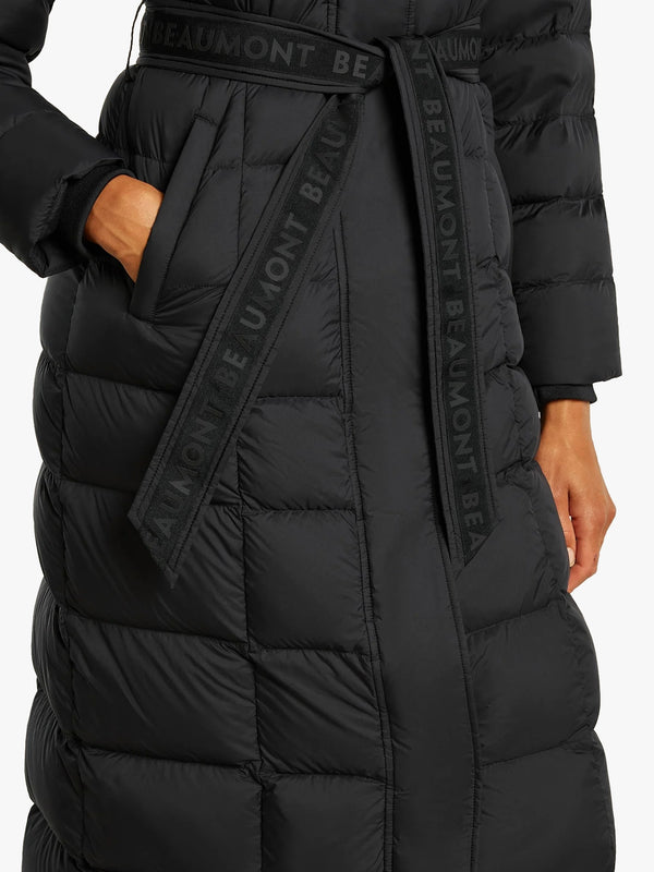 Valentina Black Longline Padded Coat