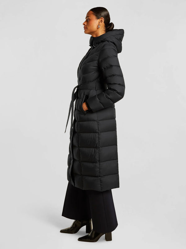 Valentina Black Longline Padded Coat