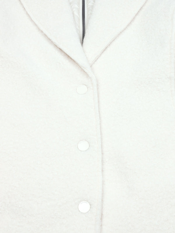Tara Off White Bouclé Blazer Coat