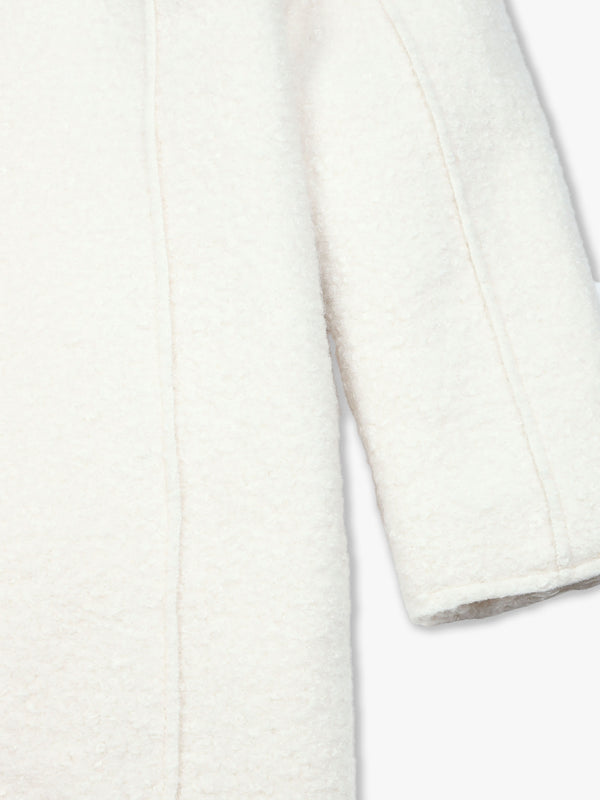 Tara Off White Bouclé Blazer Coat