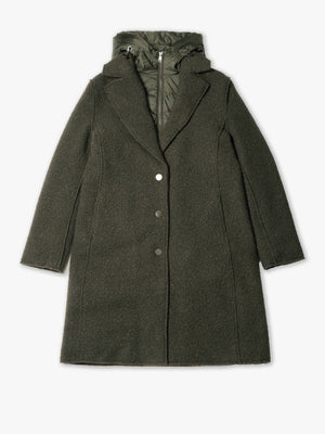 Tara Silt Green Bouclé Blazer Coat