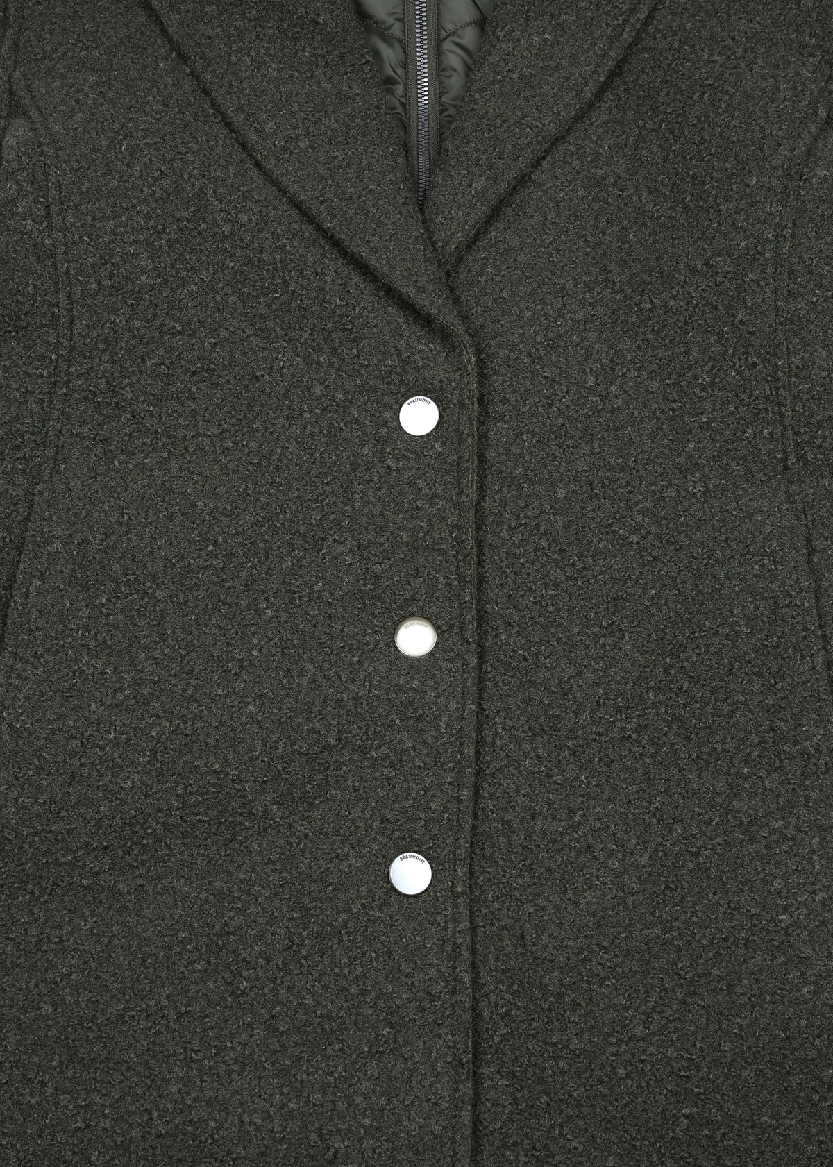 Tara Silt Green Bouclé Blazer Coat