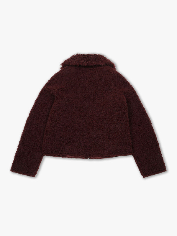 Reversable Roxy Off Burgundy Teddy Jacket
