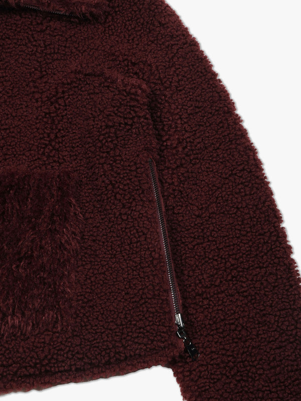 Reversable Roxy Off Burgundy Teddy Jacket