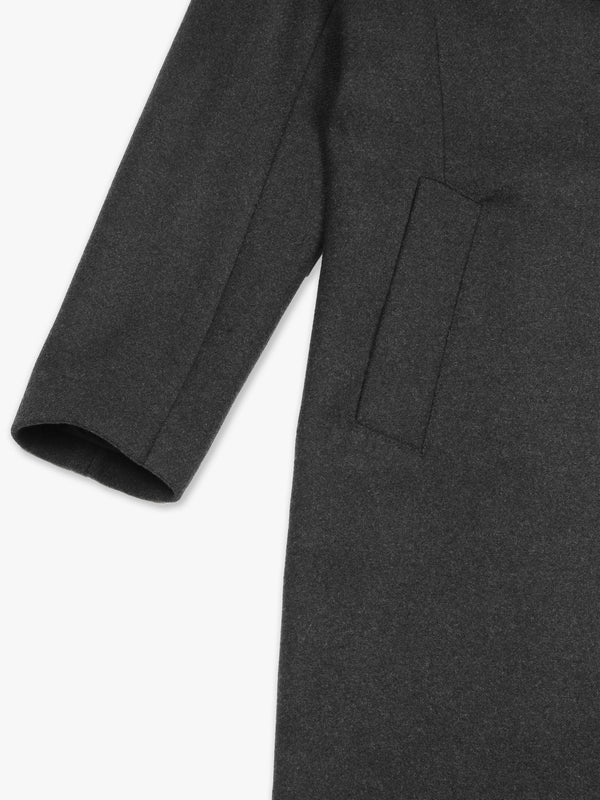 Cameron Off Black Wool Mix Longline Blazer Coat