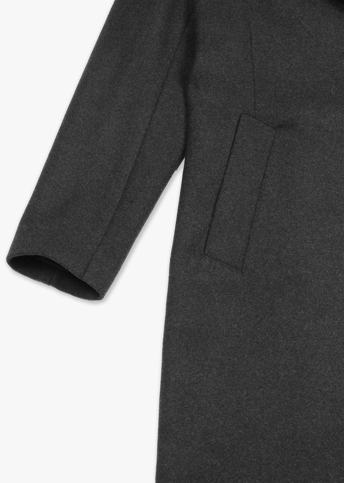 Cameron Off Black Wool Mix Longline Blazer Coat