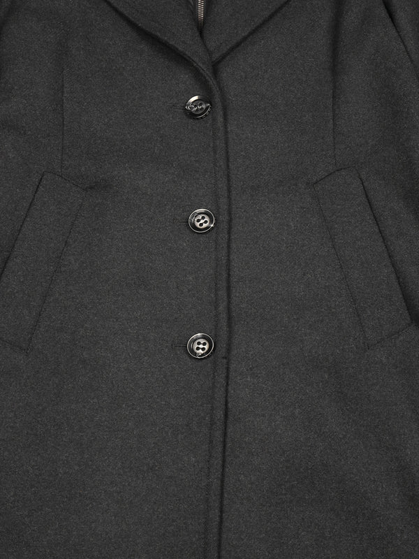 Cameron Off Black Wool Mix Longline Blazer Coat