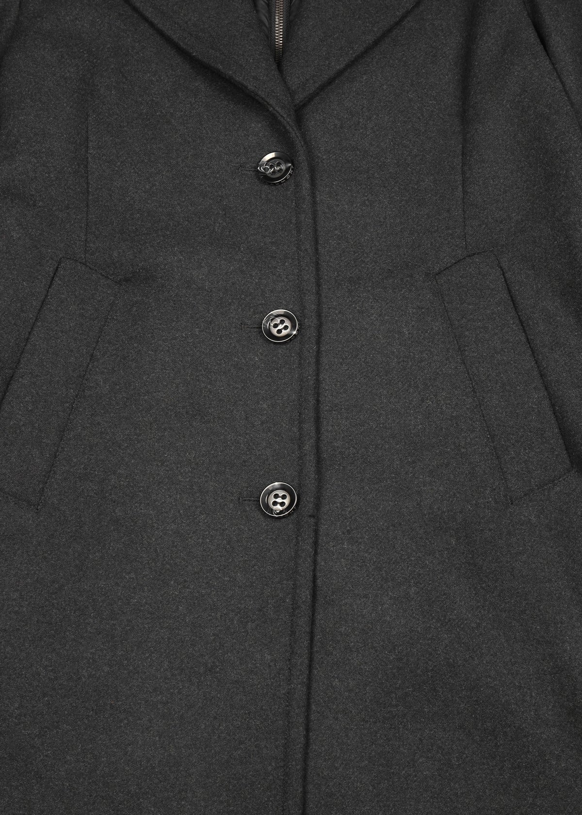 Cameron Off Black Wool Mix Longline Blazer Coat