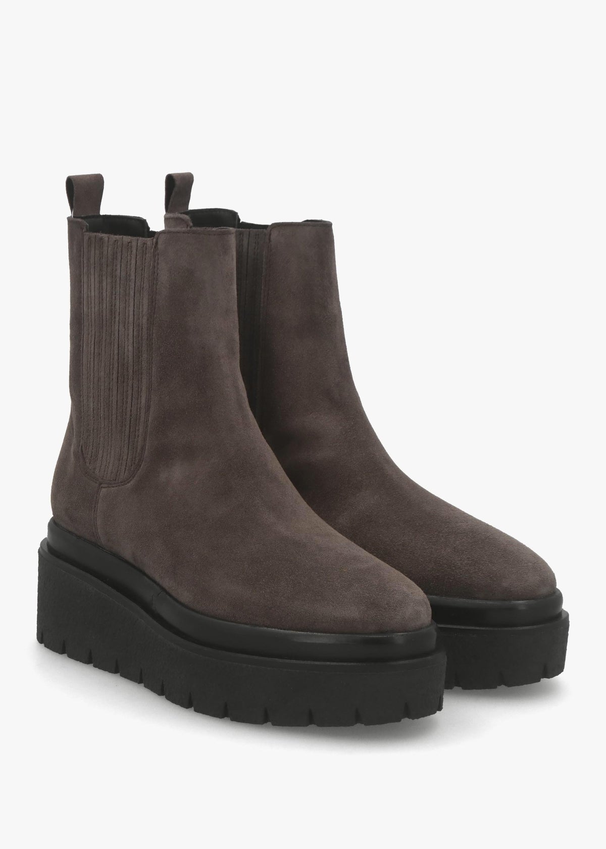 Alpie Grey Suede Crepe Sole Chelsea Boots