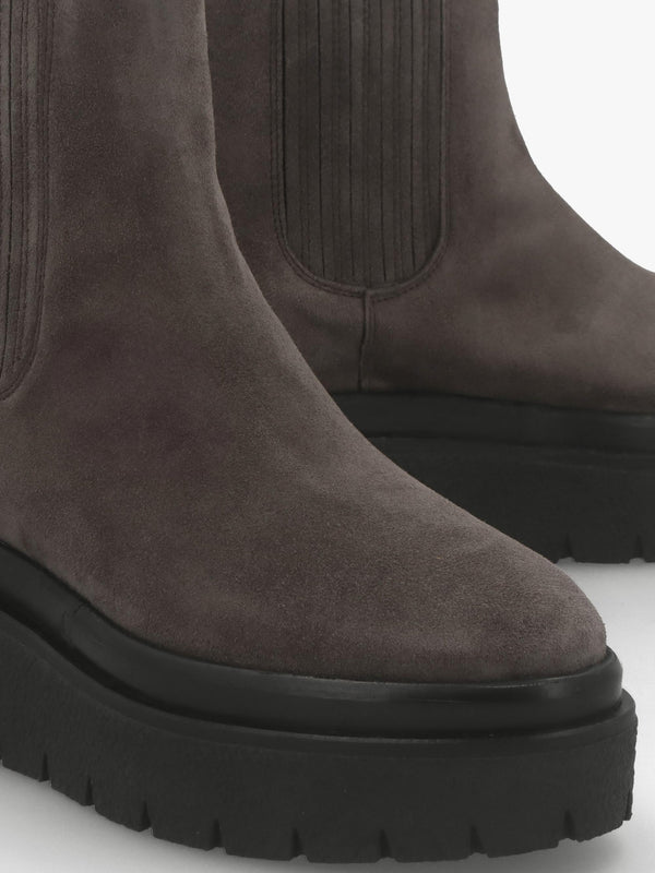Alpie Grey Suede Crepe Sole Chelsea Boots