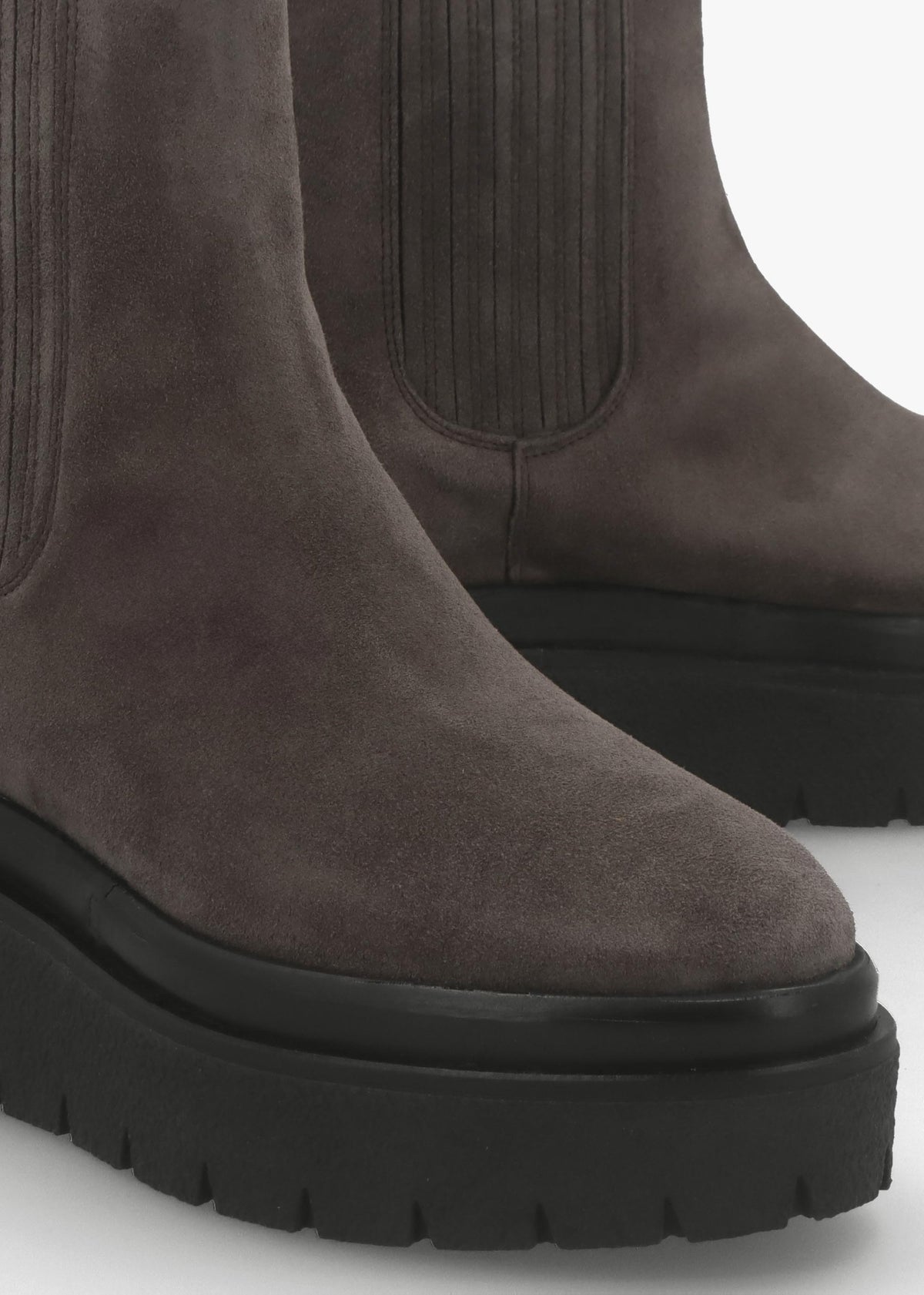 Alpie Grey Suede Crepe Sole Chelsea Boots