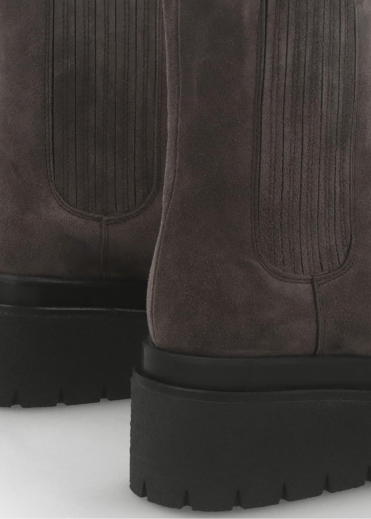 Alpie Grey Suede Crepe Sole Chelsea Boots