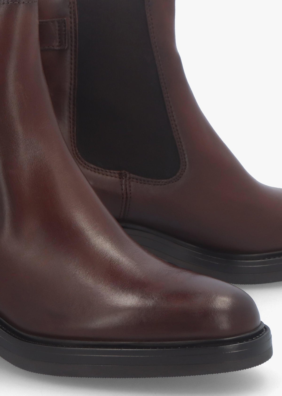 Mockie Brown Leather Mid-Block Heel Chelsea Boot