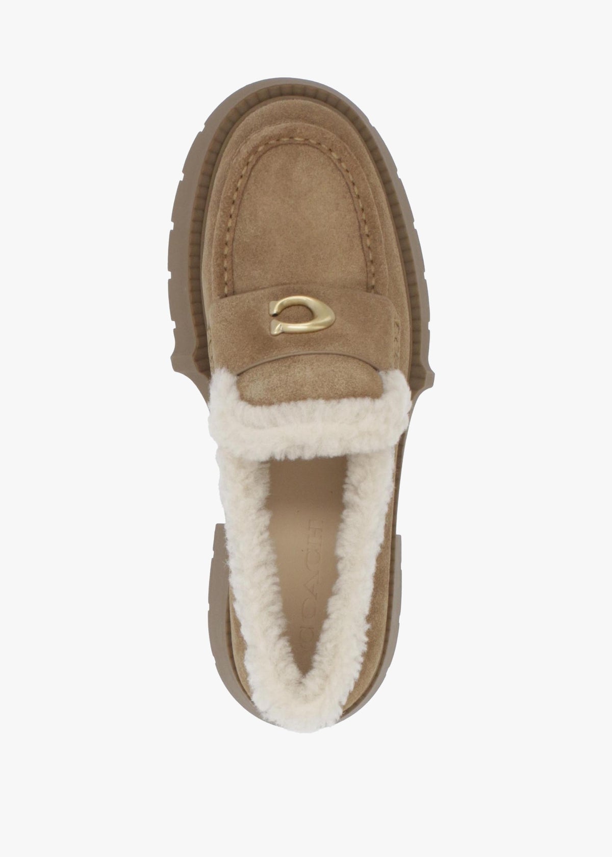 Leah Coconut Natural Suede Platform Loafers