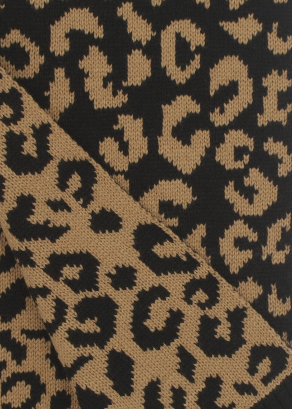 Cleo Black Leopard Print Scarf