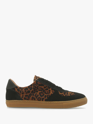 Tahlia Leopard Pony Hair Low Profile Trainers
