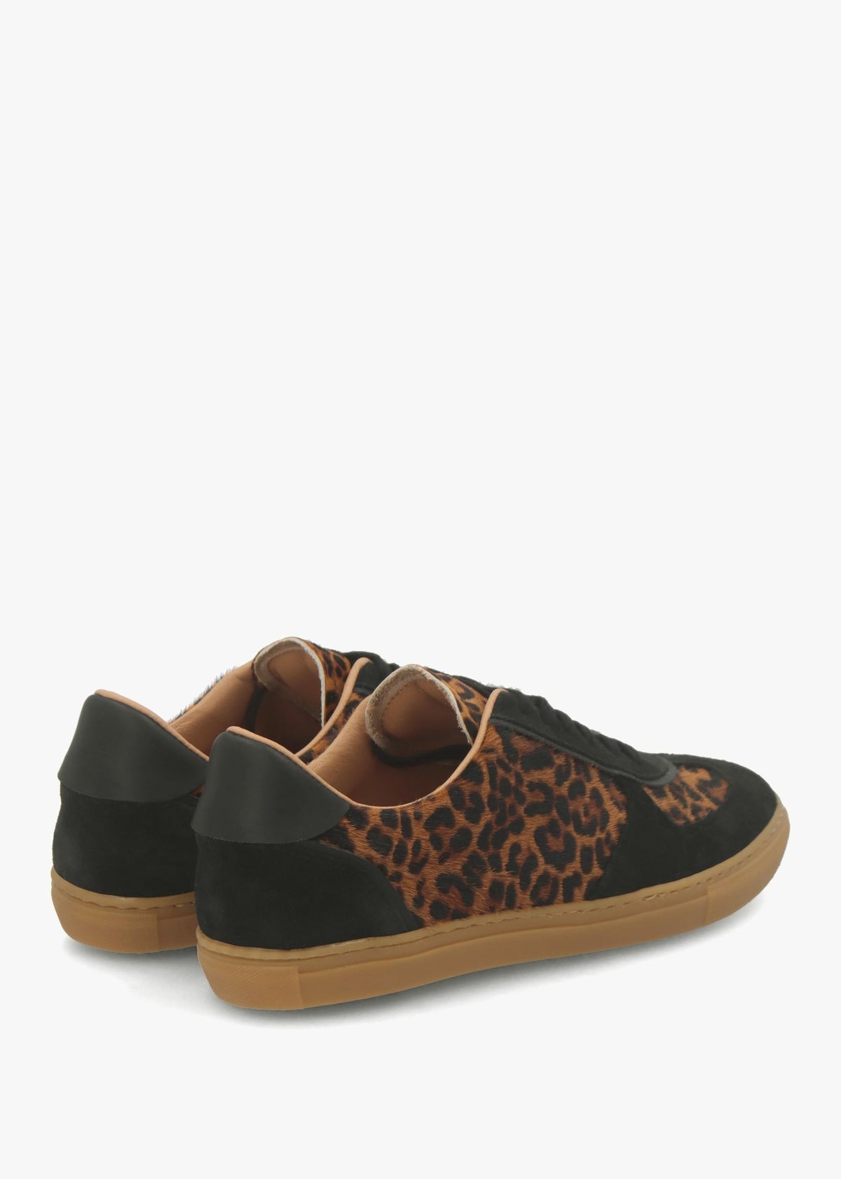 Tahlia Leopard Pony Hair Low Profile Trainers