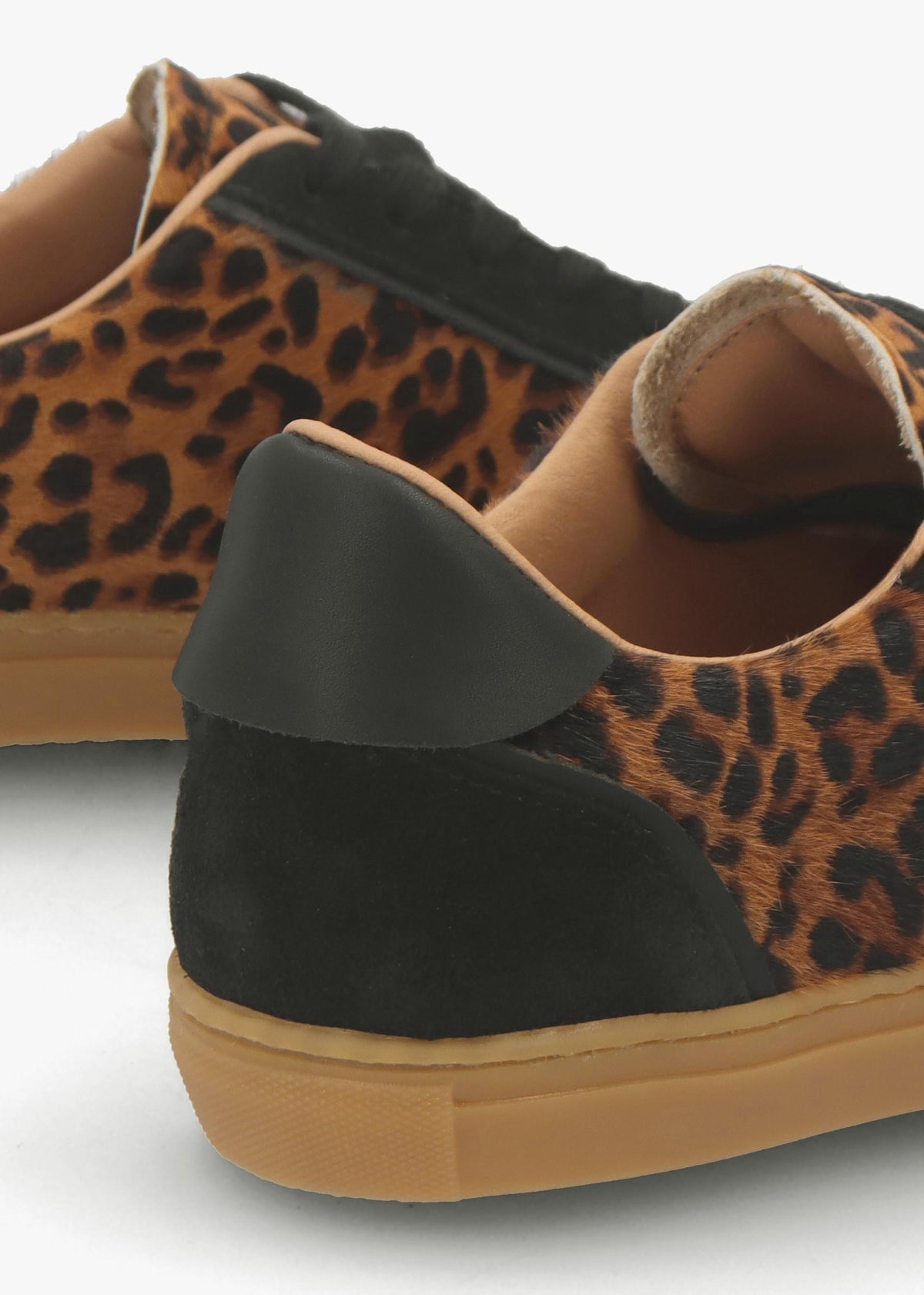 Tahlia Leopard Pony Hair Low Profile Trainers