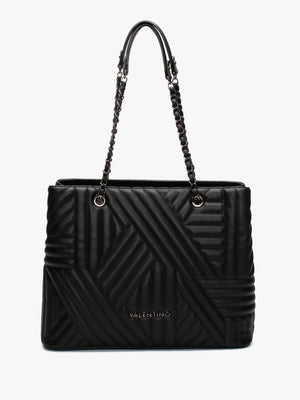 Signoria Black Quilted Tote Bag
