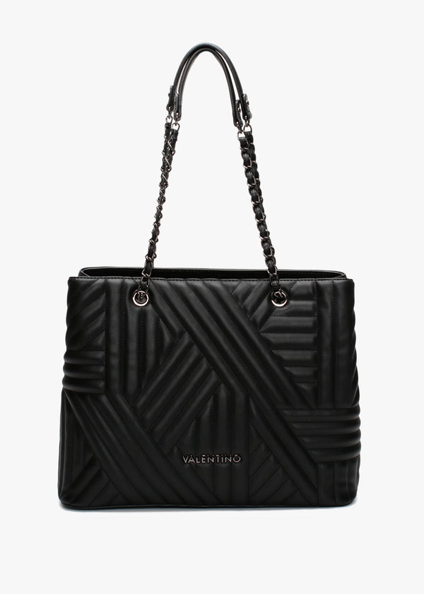 Signoria Black Quilted Tote Bag