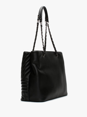Signoria Black Quilted Tote Bag