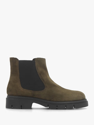 Leah Khaki Suede Chelsea Boots