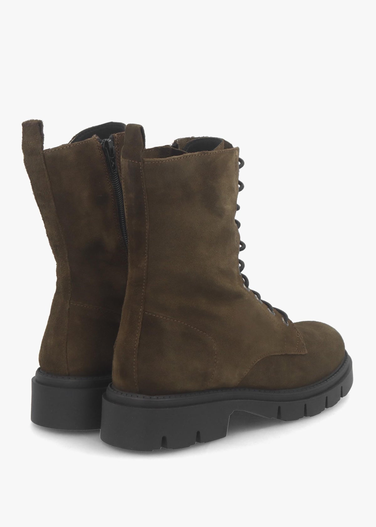 Lacie Khaki Suede Lace Up Ankle Boots