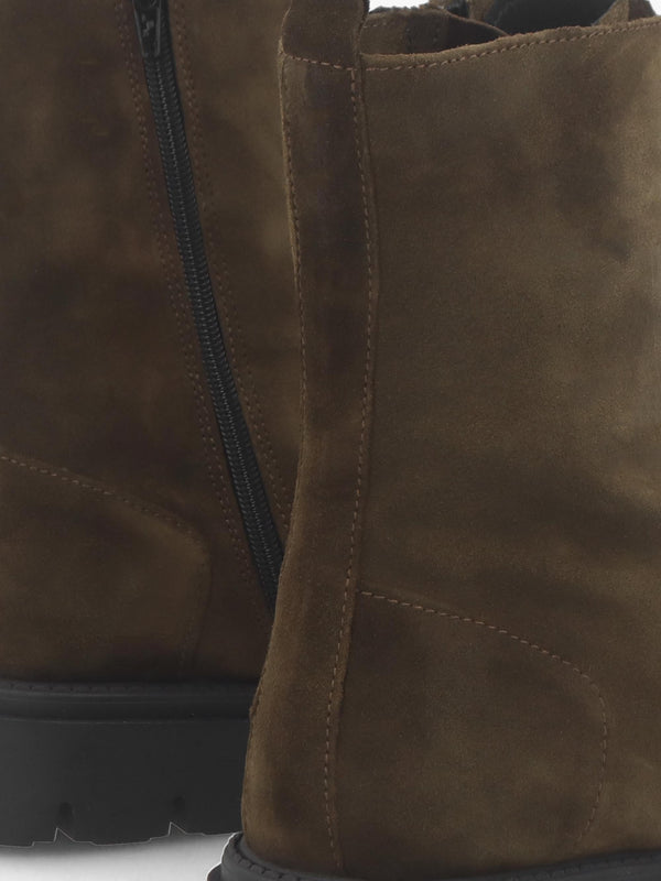 Lacie Khaki Suede Lace Up Ankle Boots
