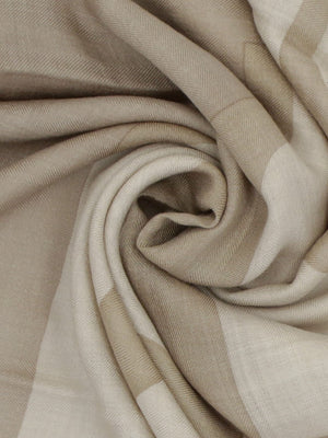 Logo Jacquard Wool-Silk Taupe Square Scarf
