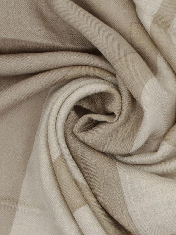 Logo Jacquard Wool-Silk Taupe Square Scarf