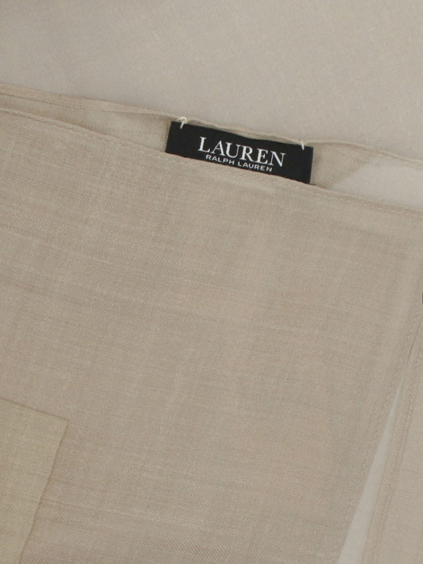 Logo Jacquard Wool-Silk Taupe Square Scarf