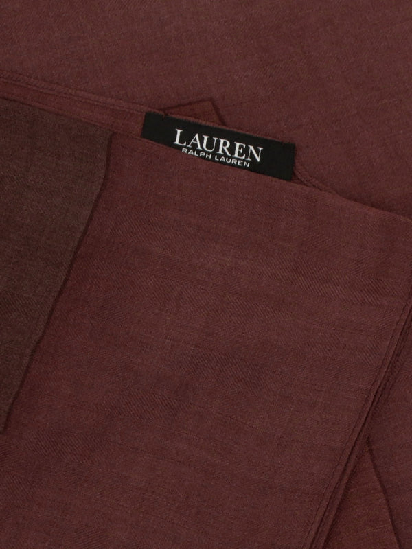Logo Jacquard Wool-Silk Burgundy Square Scarf