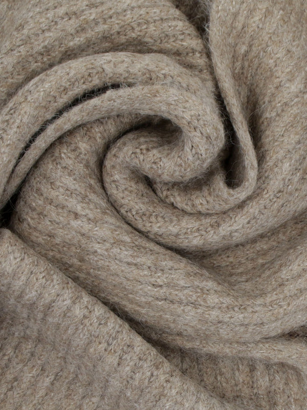 Fisherman Rib Taupe Scarf