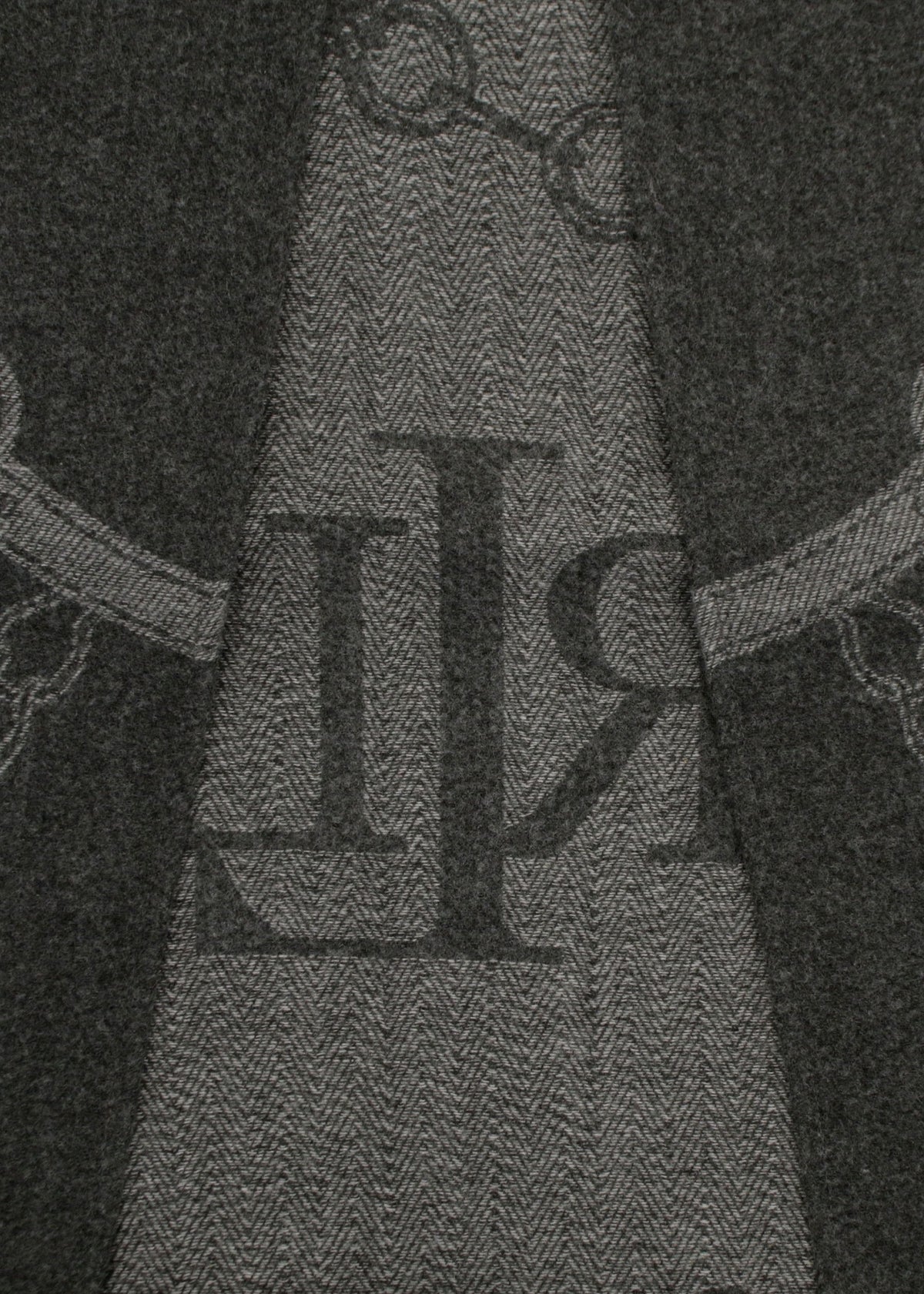 Equestrian Jacquard Grey Wool Mix Cape