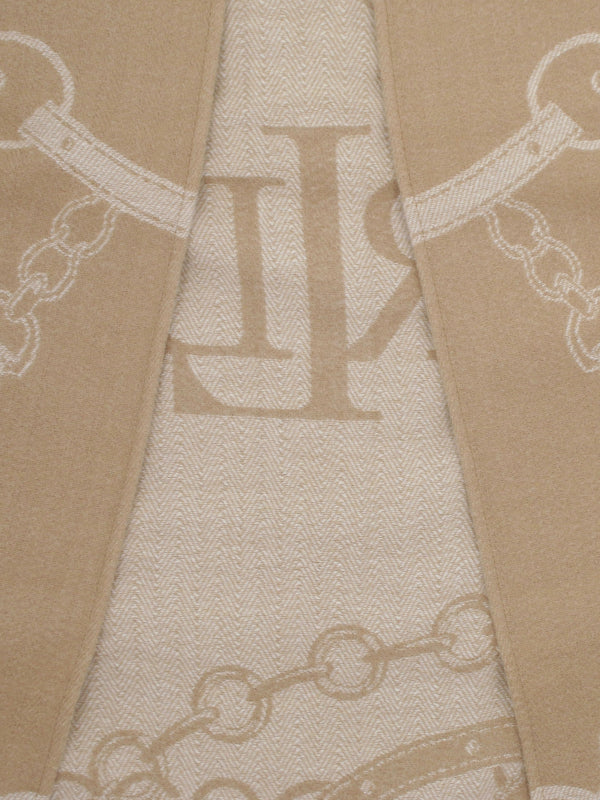 Equestrian Jacquard Camel Wool Mix Cape