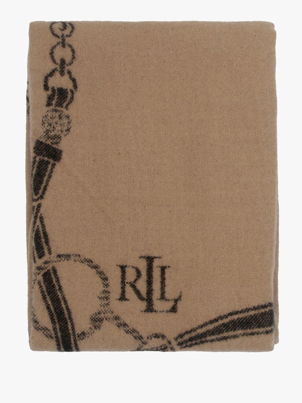 Belting-Motif Black & Camel Scarf & Beanie Gift Set