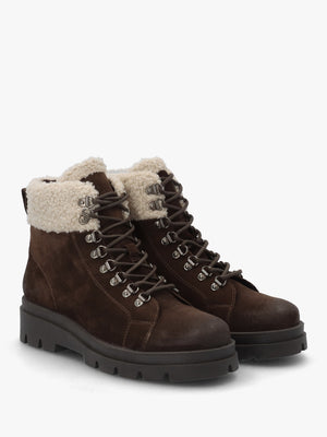 Pearla Brown Suede Hiker Boots