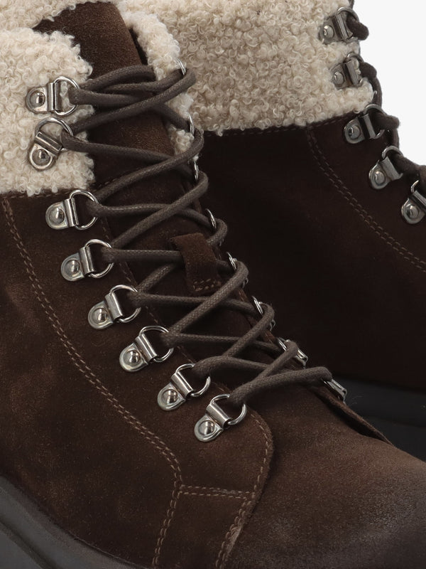 Pearla Brown Suede Hiker Boots