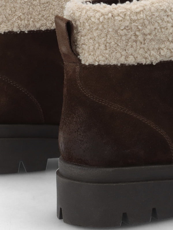 Pearla Brown Suede Hiker Boots