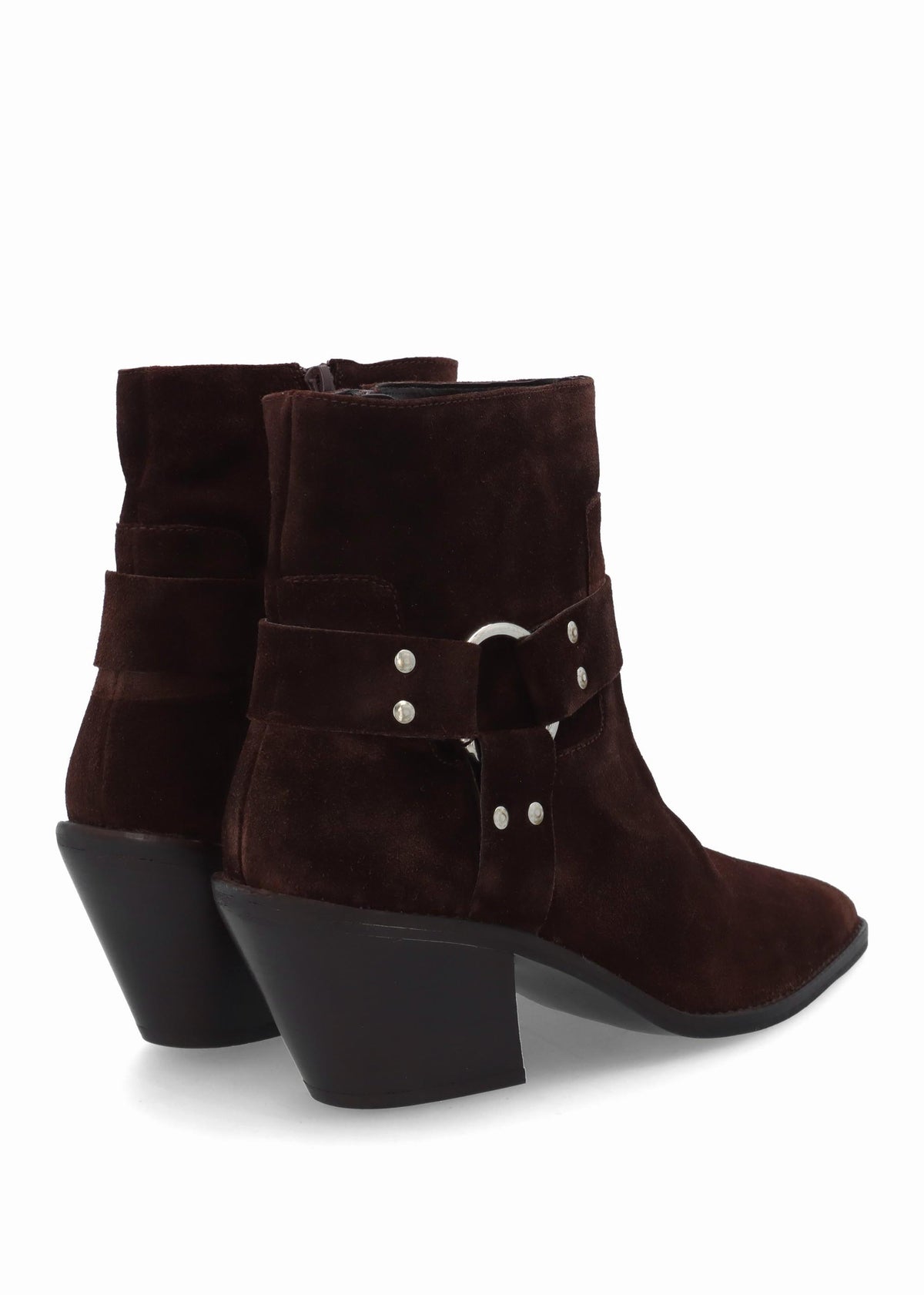 Manay Boy Brown Suede Western Ankle Boots