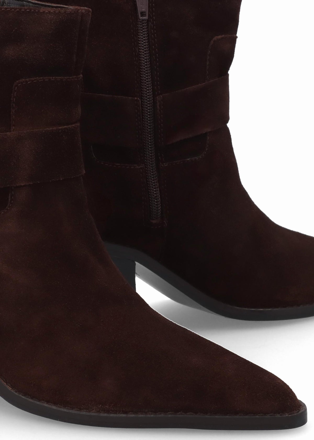 Manay Boy Brown Suede Western Ankle Boots
