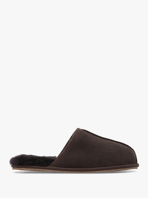 Men’s Shutoff Brown Shearling Slippers