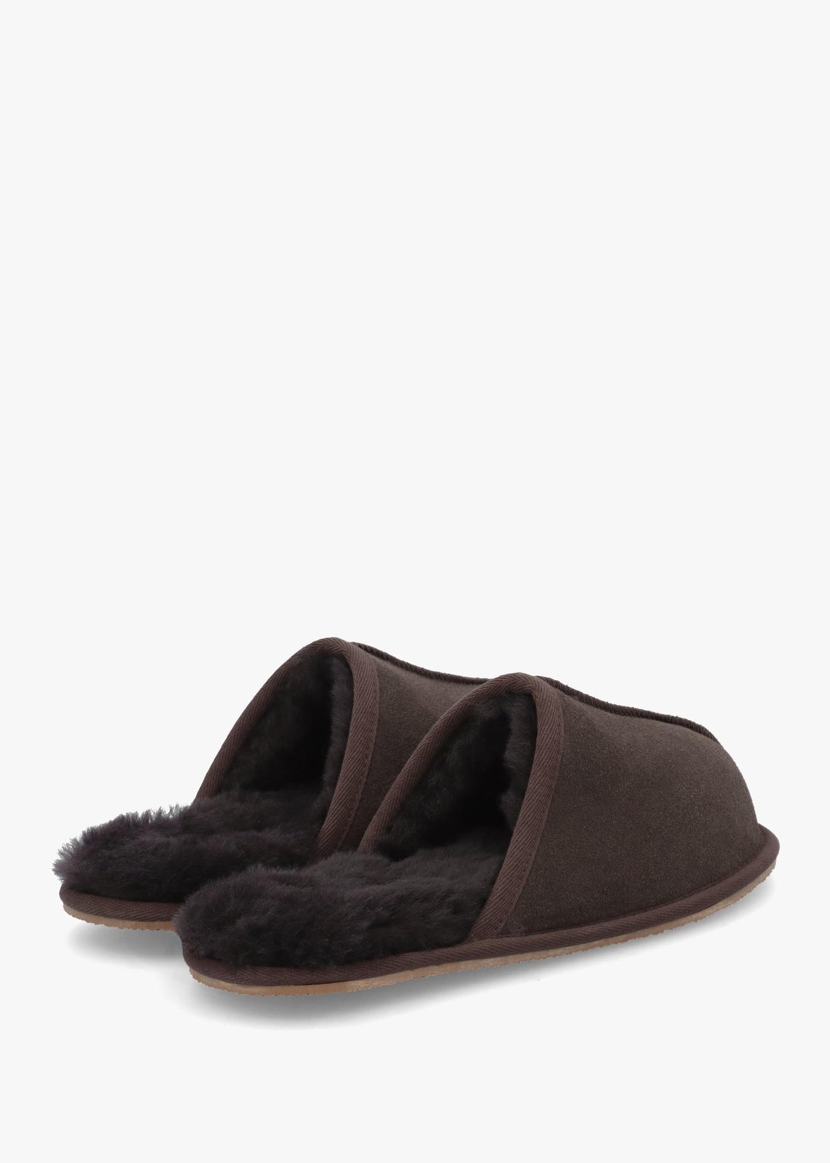Men’s Shutoff Brown Shearling Slippers