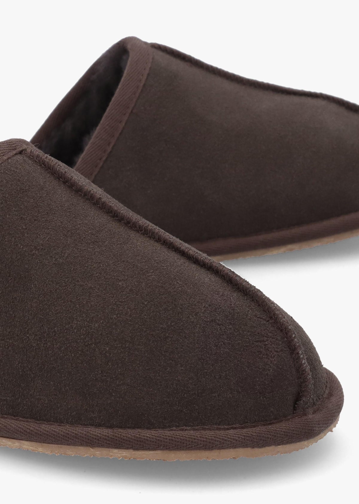 Men’s Shutoff Brown Shearling Slippers